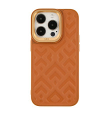 Чохол Kajsa Briquette Collection Rhombus для iPhone 14 Pro Колір Brown 4894505118836