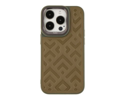 Чохол Kajsa Briquette Collection Rhombus для iPhone 14 Pro Колір Brown 4894505118836