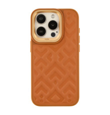 Чохол Kajsa Briquette Collection Rhombus для iPhone 15 Pro Колір Brown 4894505156852