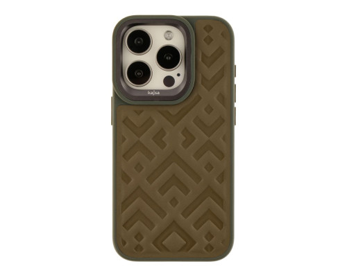 Чохол Kajsa Briquette Collection Rhombus для iPhone 15 Pro Колір Brown 4894505156852