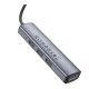 Хаб USB Borofone DH12 4-в-1 USB to USB3.0*4(L=1.2M) Колір Сiрий 6941991112904