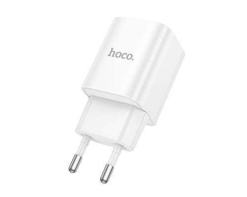 Мережевий Зарядний Пристрій Hoco C149A 1USB/1USB-C PD/QC 30W Колір Бiлий 6942007630337 ma35295_3345686