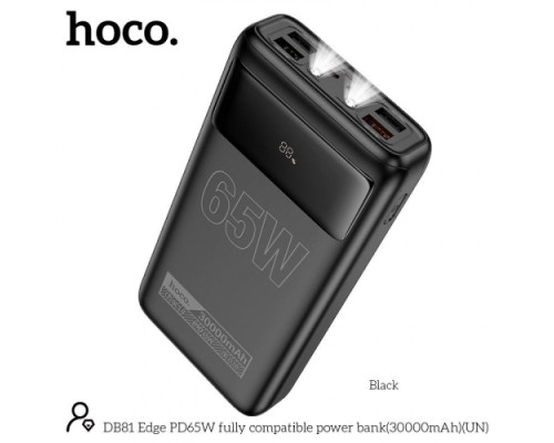 Універсальна Мобільна Батарея Power Bank Hoco DB81 Apollo PD65W 30000 mAh Колір Чорний 6942007637749 ma37274_3611168
