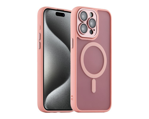 Чохол TPU+PC Magnetic Matte Camera Lens with Magsafe для iPhone 14 Pro Max Колір Pink 2020000437734