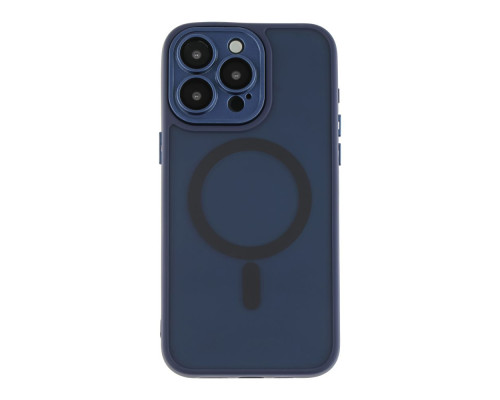 Чохол TPU+PC Magnetic Matte Camera Lens with Magsafe для iPhone 15 Pro Колір Dark Blue 2020000437642