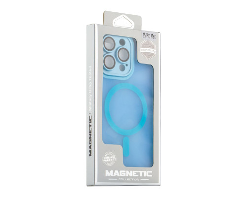 Чохол TPU+PC Magnetic Matte Camera Lens with Magsafe для iPhone 15 Pro Колір Dark Blue 2020000437642