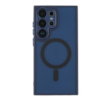 Чохол TPU+PC Magnetic Matte Camera Lens with Magsafe для Samsung Galaxy S25+ 5G (S936) Dark Blue ma37135_3610461 2020000470410