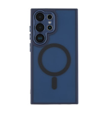 Чохол TPU+PC Magnetic Matte Camera Lens with Magsafe для Samsung S24+ 5G (S926) Колір Dark Blue 2020000437222