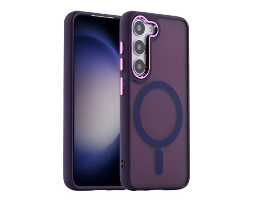 Чохол TPU+PC Space Magnetic Color with Magsafe для Samsung Galaxy S23 5G (S911) Колір Dark Purple 2020000437109 ma35375_3345904