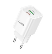 Мережевий Зарядний Пристрій Hoco C149A 1USB/1USB-C PD/QC 30W Колір Бiлий 6942007630337 ma35295_3345686