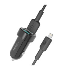 Автомобільний Зарядний Пристрій Ridea RCC-21312 Grand Lightning 2USB 2.4 A Колір Чорний 6902013730742 ma29376_3869598