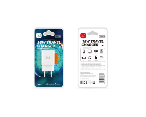 Мережевий Зарядний Пристрій XO L127 1USB QC 18W New Logo Колір Білий 6920680858347 ma37791_3664780