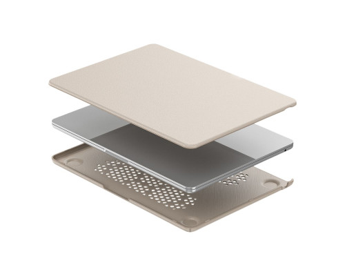 Накладка PC+PU AMO-PU for MacBook Air 13" 2018/2020 （A2337 M1/A2179/A1932） Колір Grey 2020000472407 ma36659_3608831