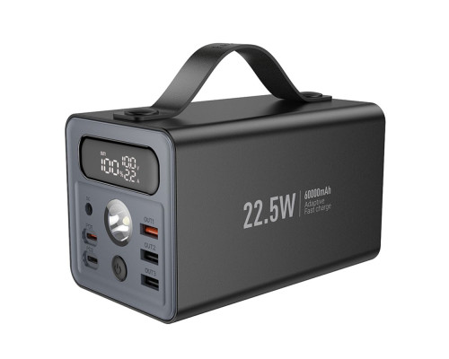 Універсальна Мобільна Батарея Power Bank Hoco J138 Distant 22.5W+PD20W+DC12V 60000 mAh Колір Чорний 6942007638524