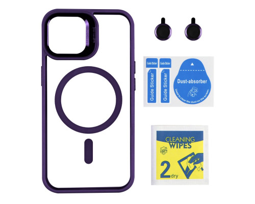 Чохол TPU+PC+Metal Stand Case with MagSafe and Camera Lenses для iPhone 16 Колір Green 2020000469094 ma36948_3609620