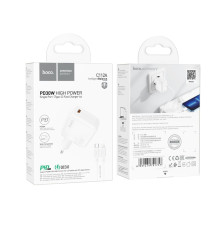 Мережевий Зарядний Пристрій Hoco C112A Advantage PD30W Type-C to Lightning М'ята упаковка Колір Бiлий 2020000477662 ma38079_3667432