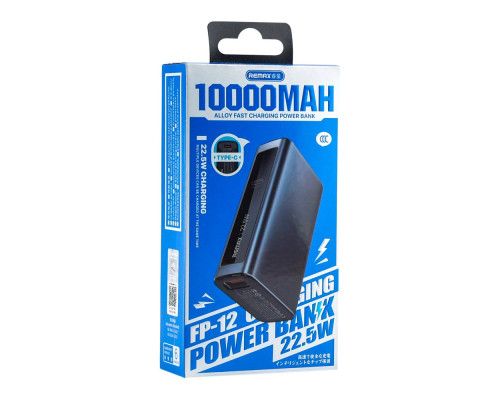 Універсальна Мобільна Батарея Power Bank Remax FP-12 22.5W Aluminum alloy fast charging 10000mAh Колір Сірий 6954851249979 ma37773_3668401