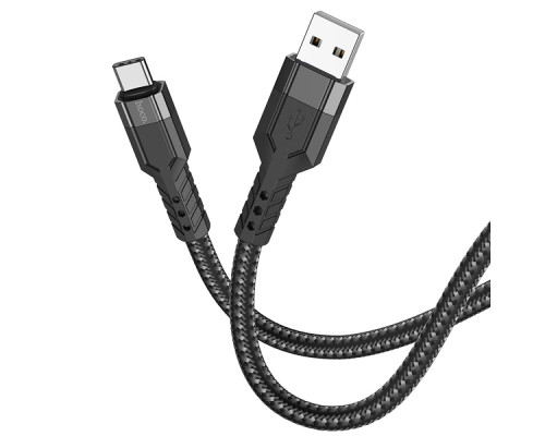 Кабель USB Hoco U110 Type-C 1.2m Колір Чорний 6931474770608