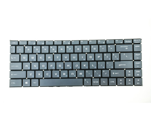 Клавіатура для ноутбука MSI (GS65) rus, dark gray, без фрейма, підсвічування клавіш(оригінал) NBB-82149