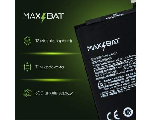 Акумулятор Xiaomi BN51 (Max Bat) PLS-00-00046029