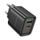 Зарядний пристрій Borofone BA83A 20W 3A USB-A+USB-C black PLS-00-00155981