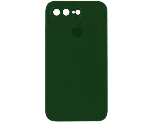 Чохол Silicone Case Квадратні Борти Full Camera iPhone 7 Plus army green PLS-00-00103992