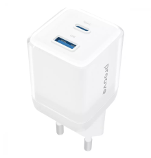 Зарядний пристрій Proove Pure Gan Plus 30W USB-A+Type-C white PLS-00-00138630