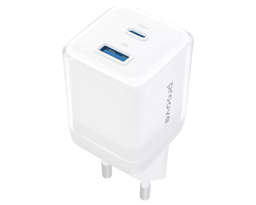Зарядний пристрій Proove Pure Gan Plus 30W USB-A+Type-C white PLS-00-00138630