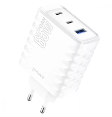 Зарядний пристрій Proove Speed Surge Gan 65W USB-A+2Type-C white PLS-00-00138620