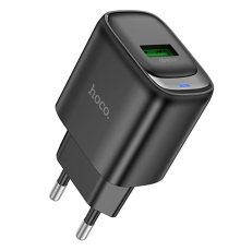 Зарядний пристрій Hoco C140A 18W 3A 1USB-A black PLS-00-00138654