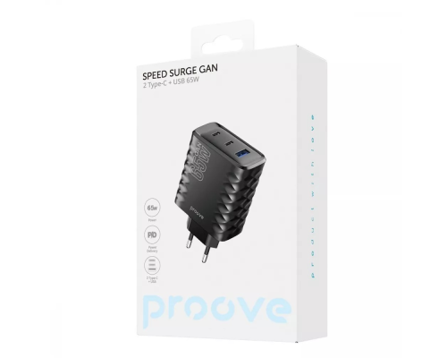 Зарядний пристрій Proove Speed Surge Gan 65W USB-A+2Type-C white PLS-00-00138620