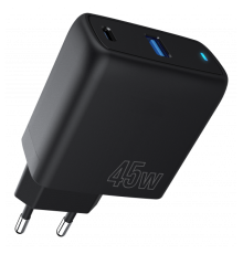 Зарядний пристрій Proove Silicone Power 45W 3A 1USB-A+1USB-C black PLS-00-00112612