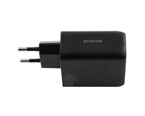Зарядний пристрій Proove Silicone Power 45W 3A 1USB-A+1USB-C black PLS-00-00112612