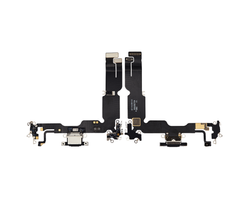 Шлейф iPhone 15 Plus з роз'ємом зарядки black (Original Used) PLS-00-00112831