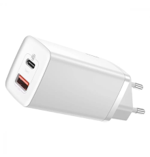 Зарядний пристрій Baseus GaN2 Lite 65W 5A 1USB-A+1USB-C white PLS-00-00101037