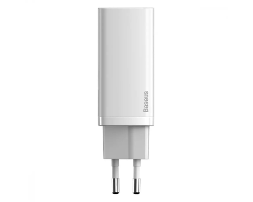 Зарядний пристрій Baseus GaN2 Lite 65W 5A 1USB-A+1USB-C white PLS-00-00101037