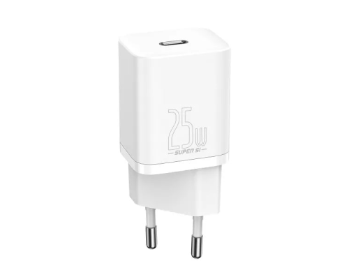 Зарядний пристрій Baseus Super SI 25W 3A 1USB-C з кабелем Type-C white PLS-00-00114887