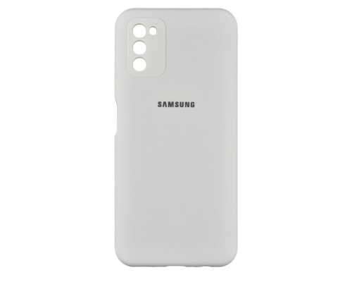 Чохол Silicone Cover Full Camera Samsung A037 Galaxy A03s white PLS-00-00103500