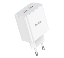 Зарядний пристрій Hoco C108A 35W 3A 2USB-C white PLS-00-00106487