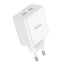 Зарядний пристрій Hoco C108A 35W 3A 2USB-C white PLS-00-00106487