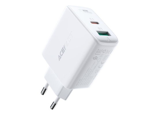 Зарядний пристрій Acefast A5 32W 2.4A USB-A+USB-С white PLS-00-00124987