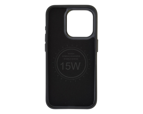 Чохол шкіряний Rally with Magnetic для iPhone 15 black white PLS-00-00164590