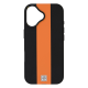Чохол шкіряний Rally with Magnetic для iPhone 16 black orange PLS-00-00164611