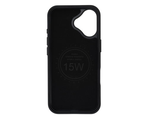 Чохол шкіряний Rally with Magnetic для iPhone 16 black orange PLS-00-00164611