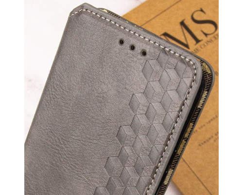 Чохол-книжка Leather Cubic Samsung A155 Galaxy A15 gray PLS-00-00131638