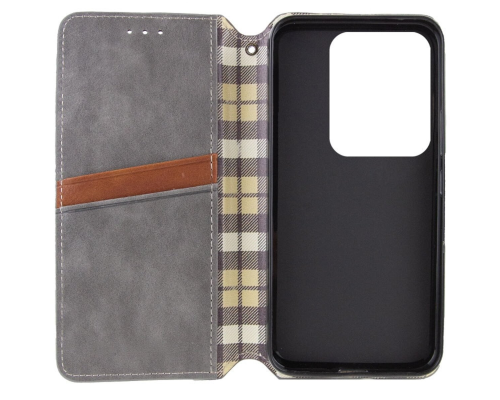 Чохол-книжка Leather Cubic Xiaomi Redmi Note 13 4G gray PLS-00-00131691
