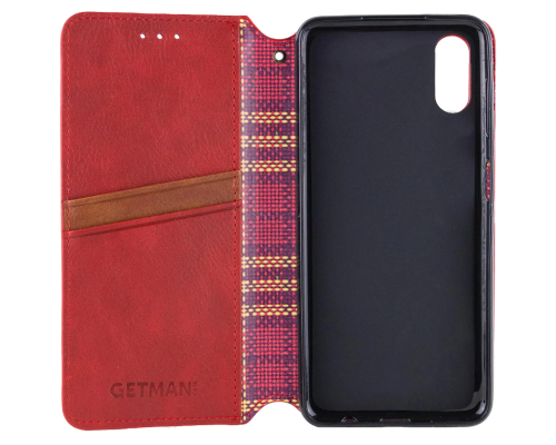 Чохол-книжка Leather Cubic для iPhone X (XS) red PLS-00-00162742