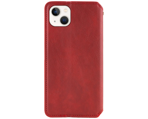 Чохол-книжка Leather Cubic для iPhone 13 red PLS-00-00162730