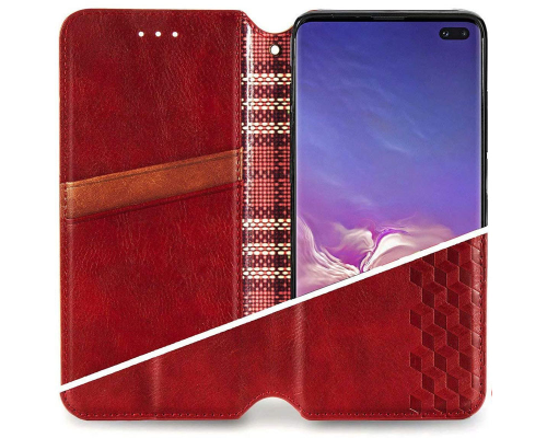 Чохол-книжка Leather Cubic Samsung A125 Galaxy A12 red PLS-00-00162857
