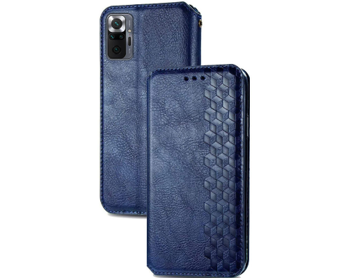 Чохол-книжка Leather Cubic Xiaomi Redmi Note 10 Pro blue PLS-00-00163074
